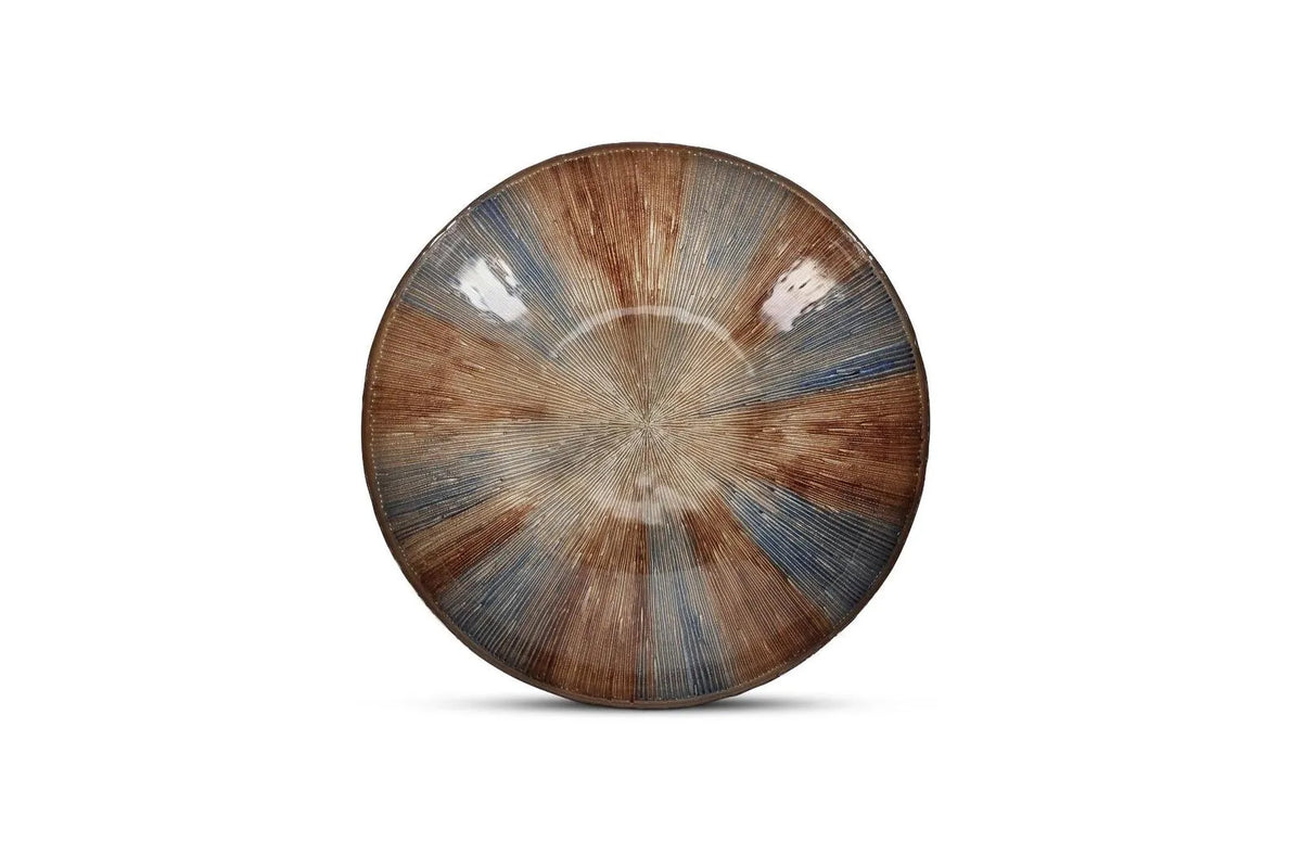 Sierschaal 33xH6cm glas autumn Cosmo