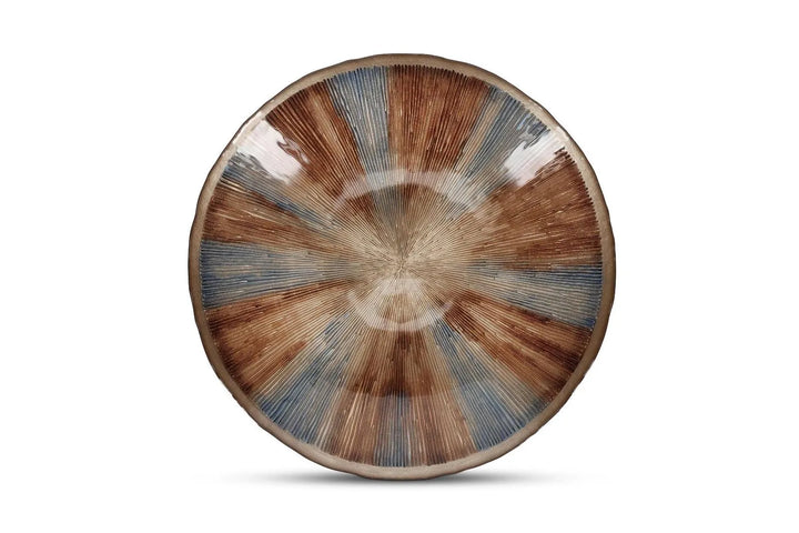 Sierschaal 40xH6,5cm glas autumn Cosmo