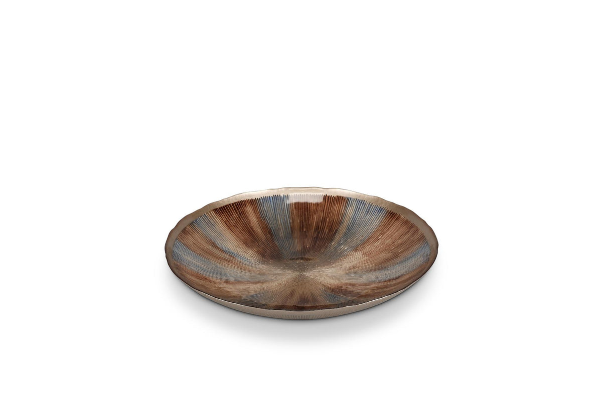 Sierschaal 40xH6,5cm glas autumn Cosmo