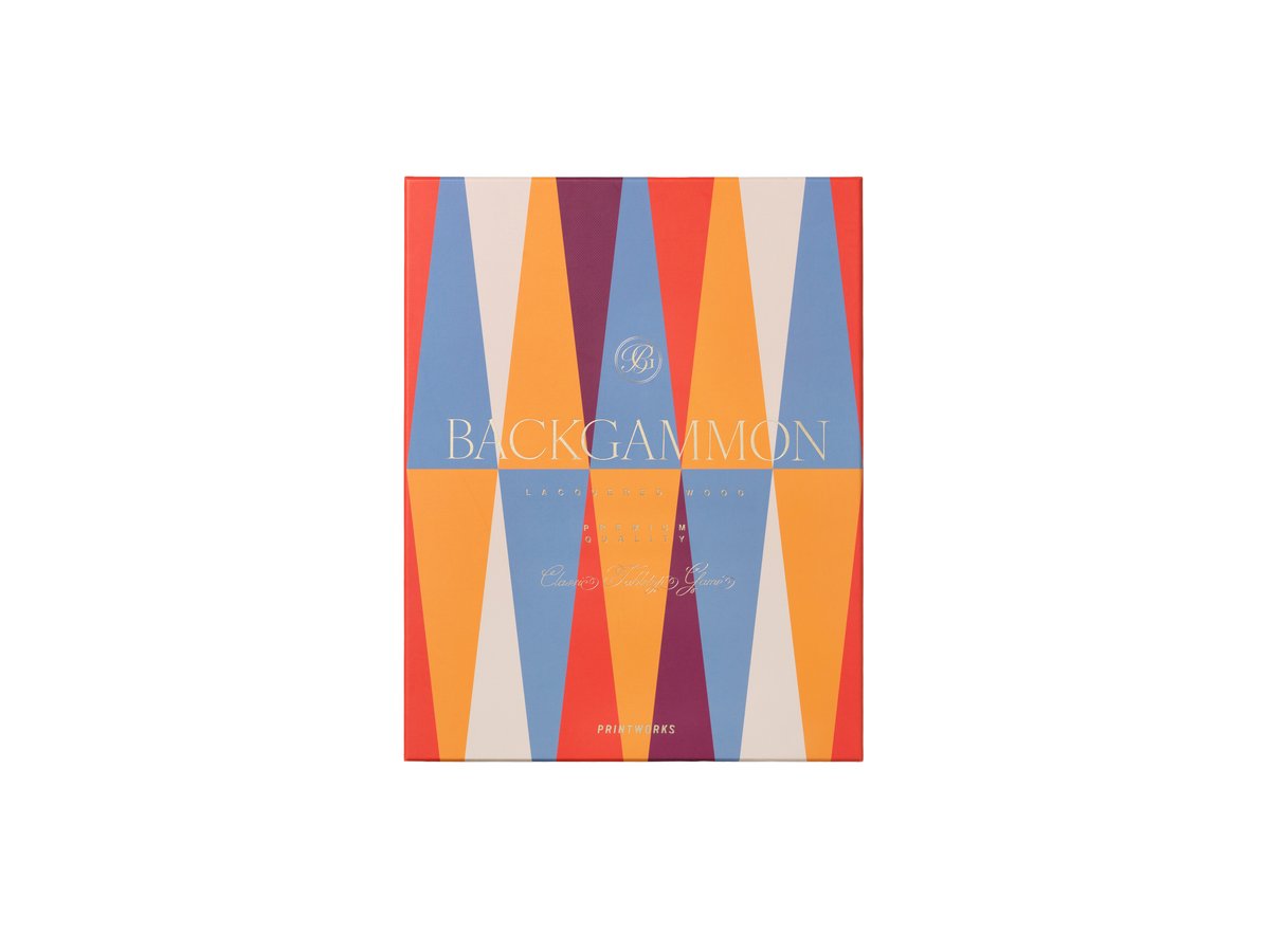 Spel - Backgammon Lacquered - Rood