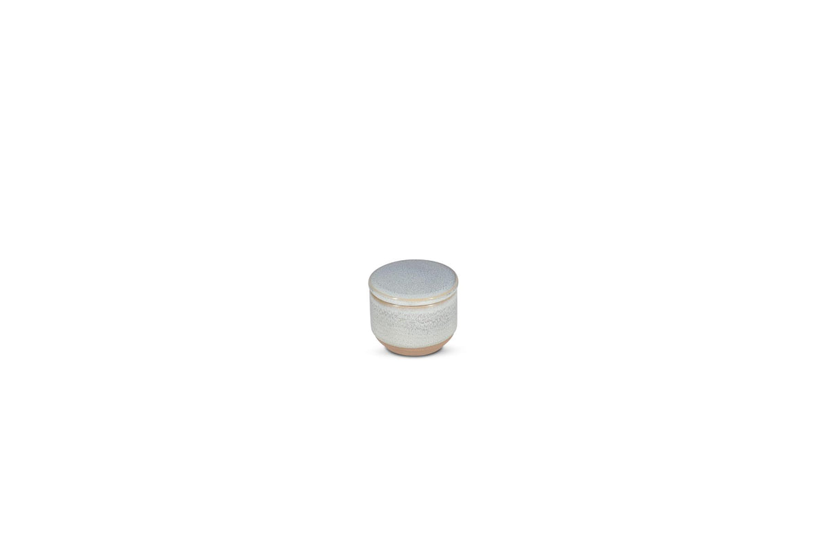 Suikerpot 7xH6cm met deksel beige Cameo