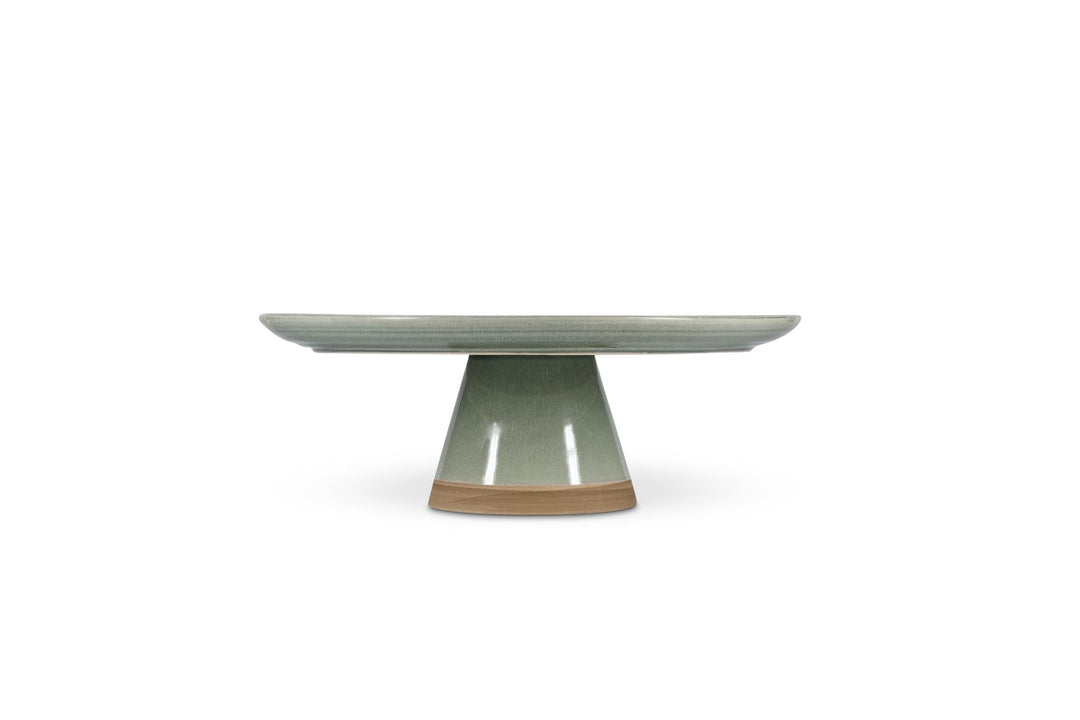 Taartplateau 33,5xH12cm groen Cameo