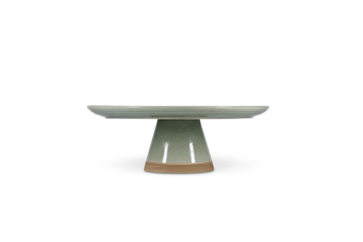 Taartplateau 33,5xH12cm groen Cameo