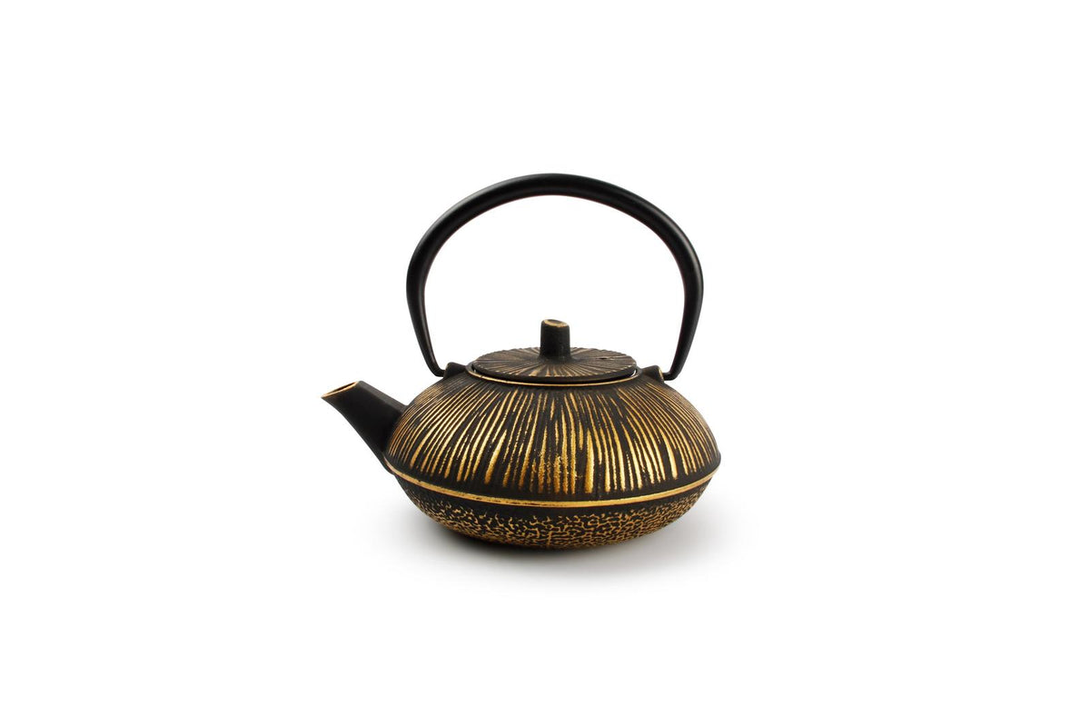 Theepot 50cl strepen goud/zwart My Tea