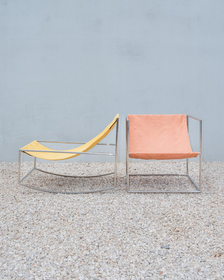 Valerie Objects - muller van severen - Stoelen Solo Zit Roestvast Staal/Roze