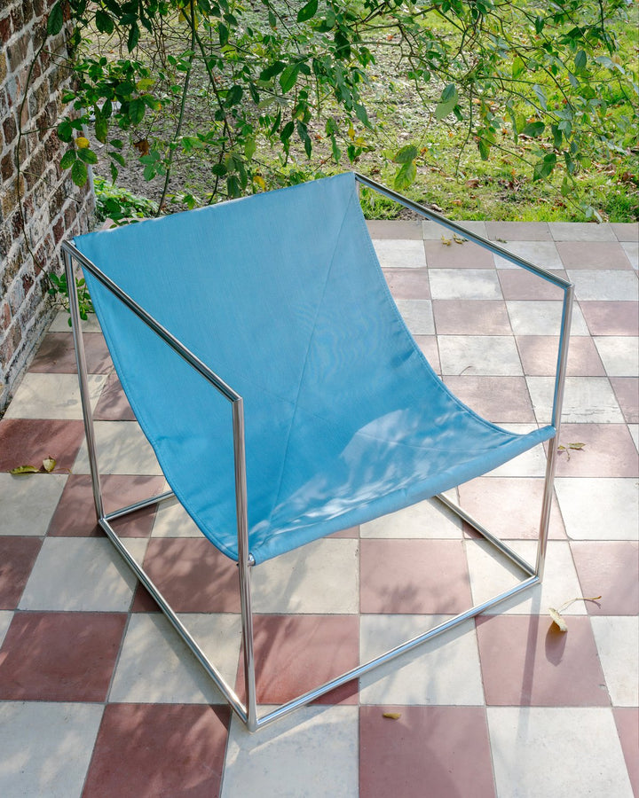 Valerie Objects - muller van severen - Stoelen Solo Zit Roestvast Staal/Lichtblauw