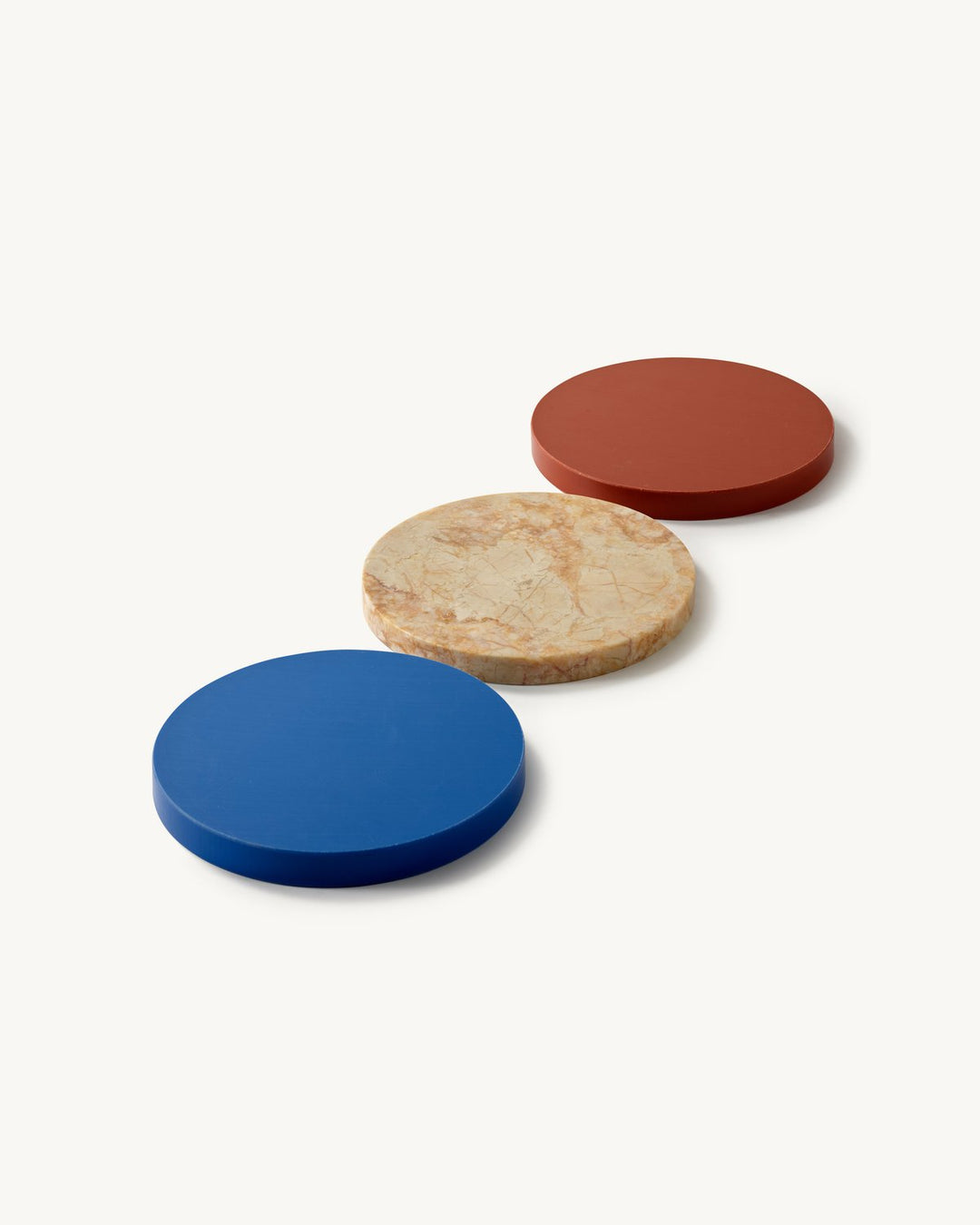 Valerie Objects - muller van severen - Dienbladen Three Circles Blauw/Roze/Bruin