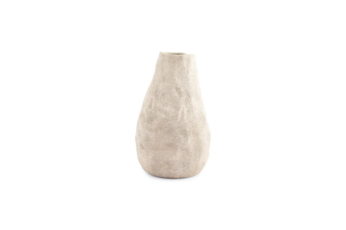 Vaas 14,5xH22cm beige Cave