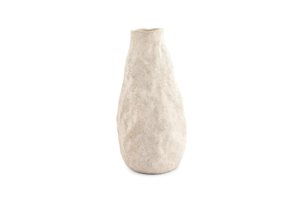 Vaas 17xH33,5cm beige Cave