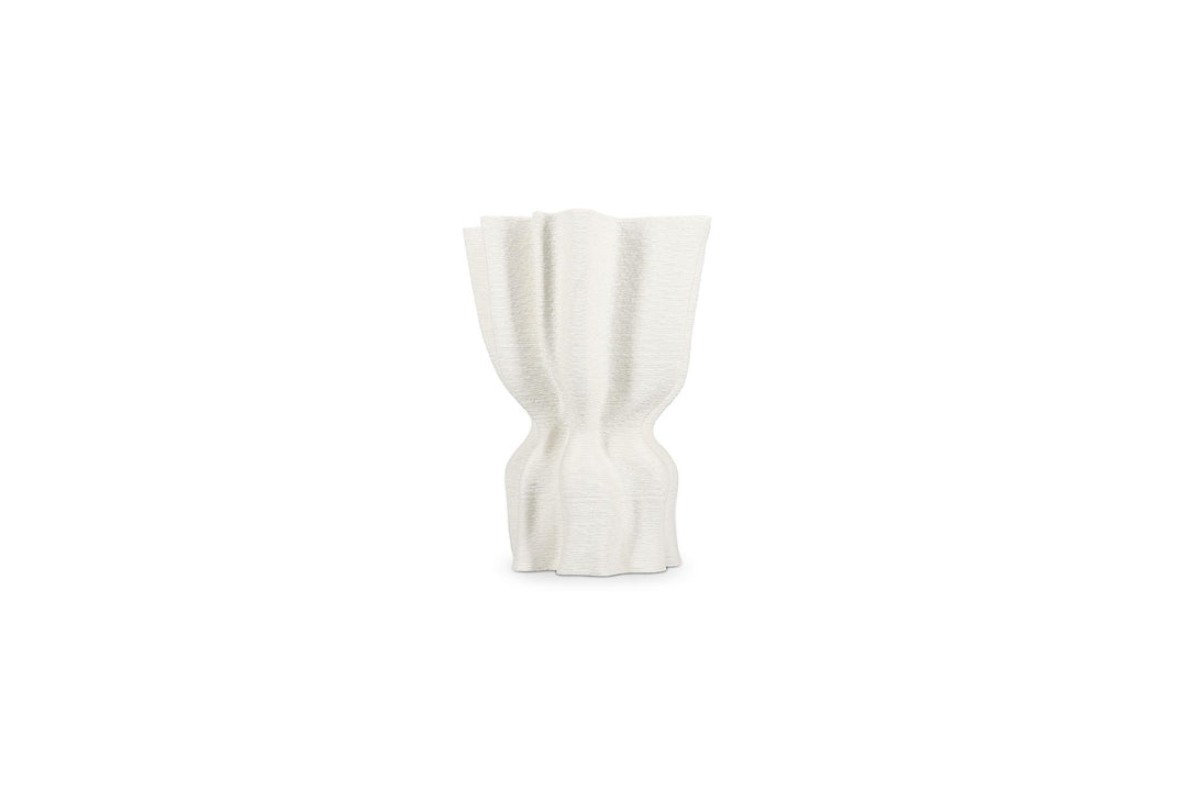 Vaas 22x17,5xH29cm draped white Vea