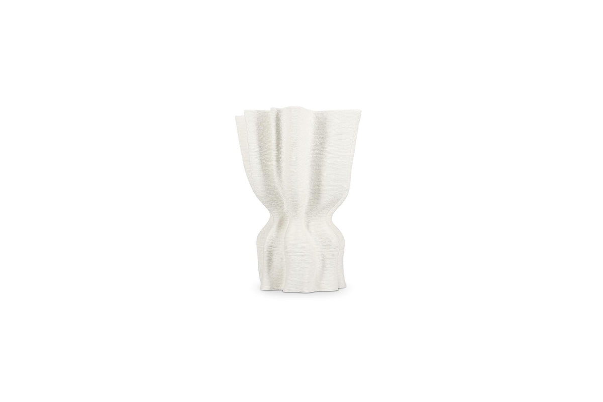 Vaas 22x17,5xH29cm draped white Vea