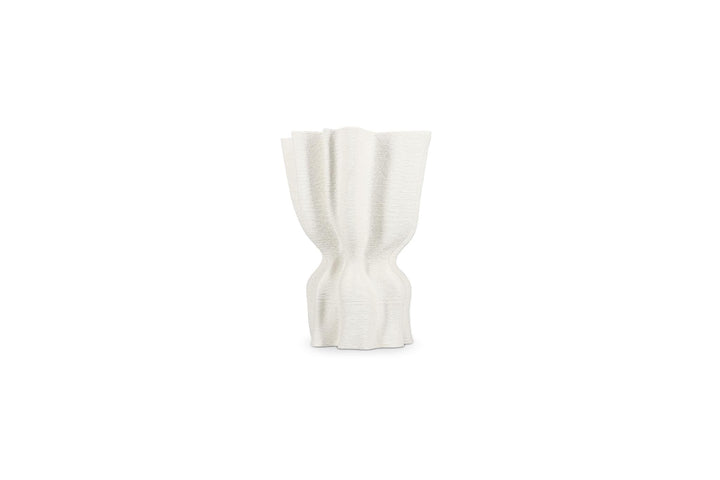 Vaas 22x17,5xH29cm draped white Vea