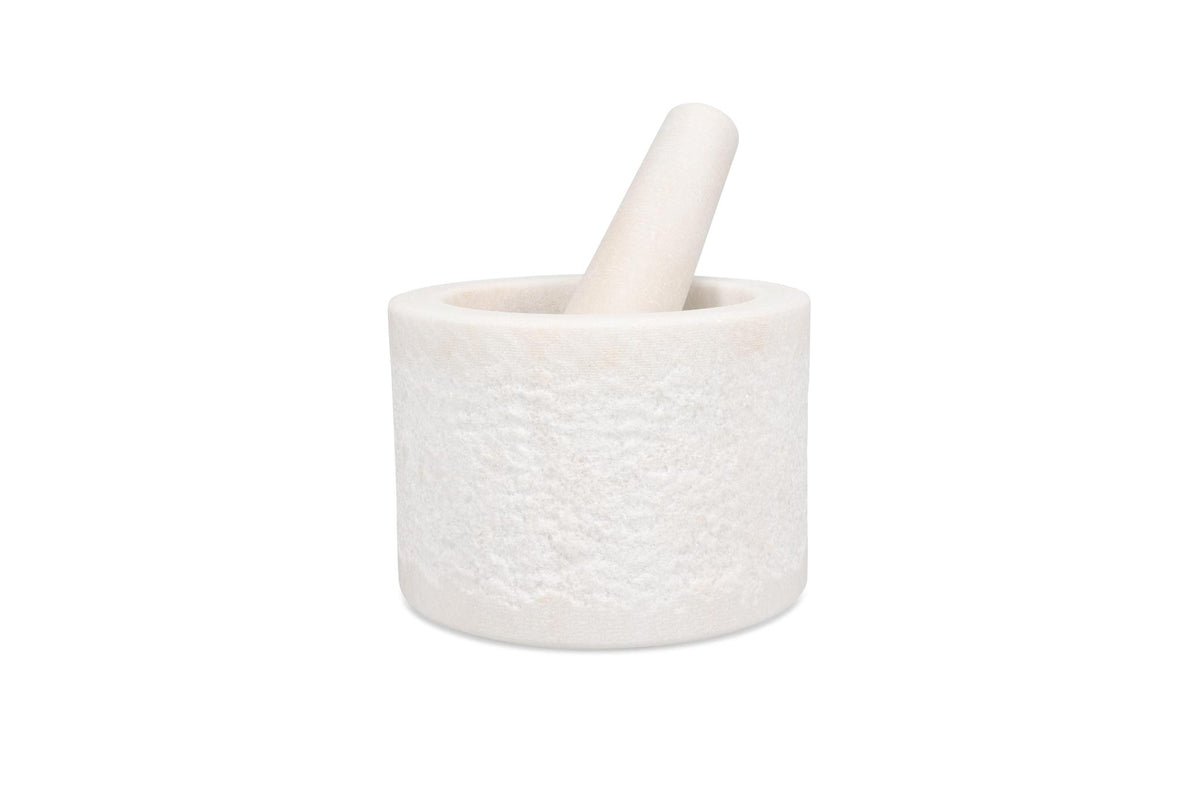 Vijzel en stamper 14xH10cm white Marbliss