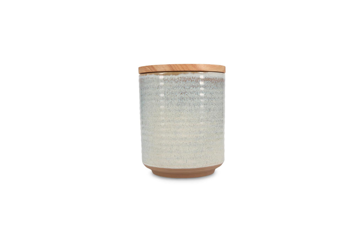 Voorraadpot 12,5xH15,5cm beige Cameo