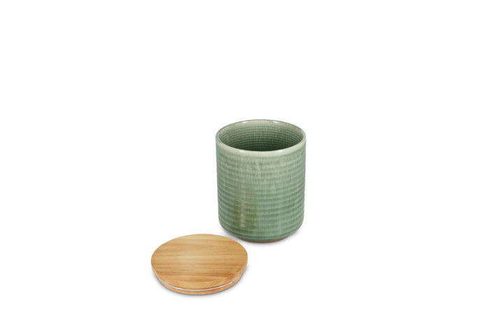 Voorraadpot 12,5xH15,5cm groen Cameo