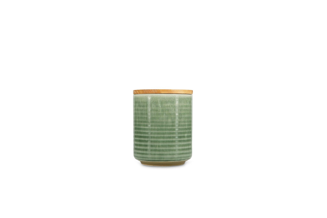 Voorraadpot 12,5xH15,5cm groen Cameo