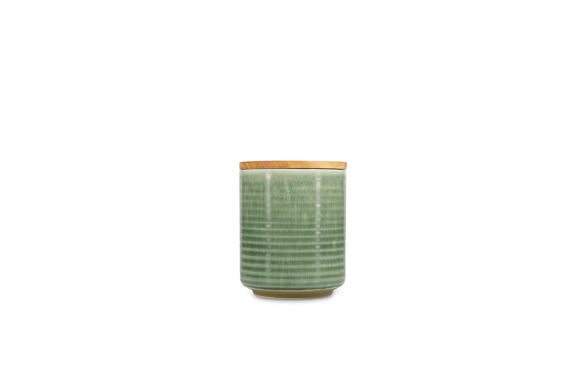 Voorraadpot 12,5xH15,5cm groen Cameo