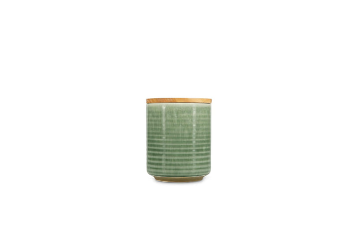 Voorraadpot 12,5xH15,5cm groen Cameo