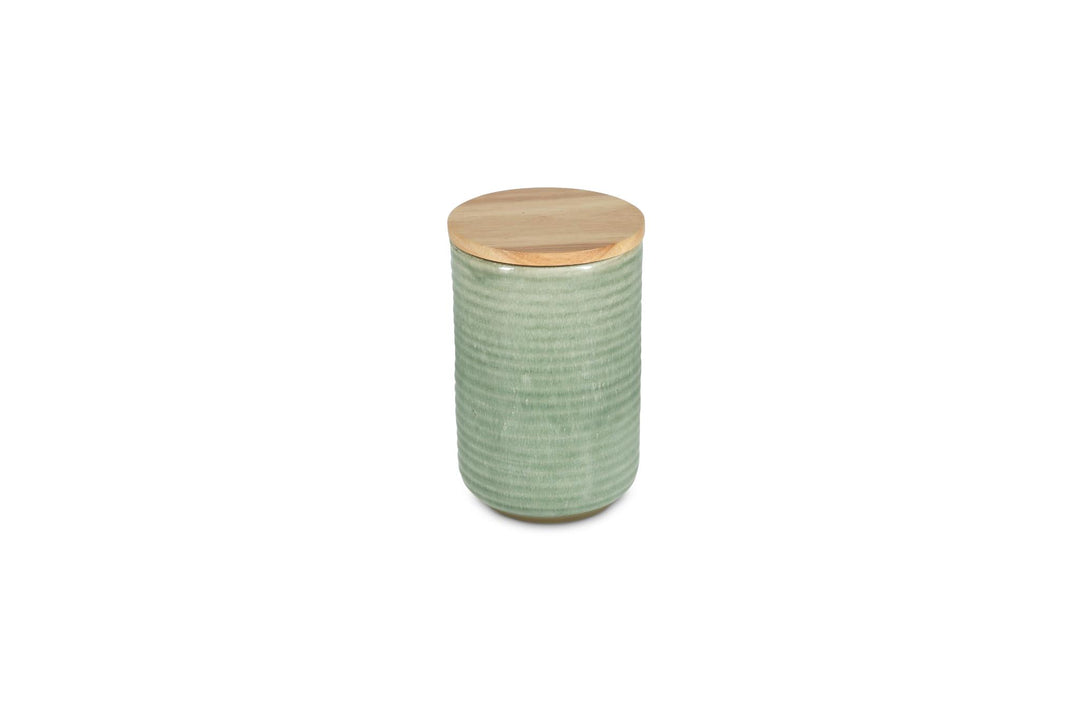 Voorraadpot 12,5xH20cm groen Cameo