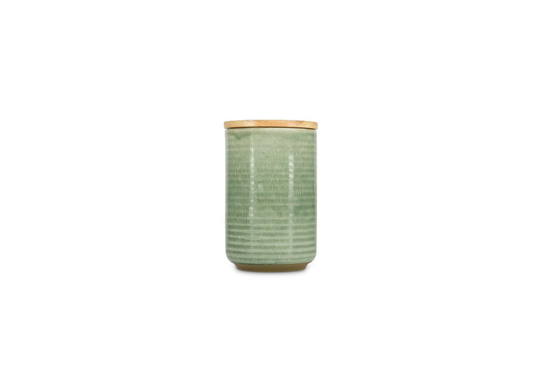 Voorraadpot 12,5xH20cm groen Cameo