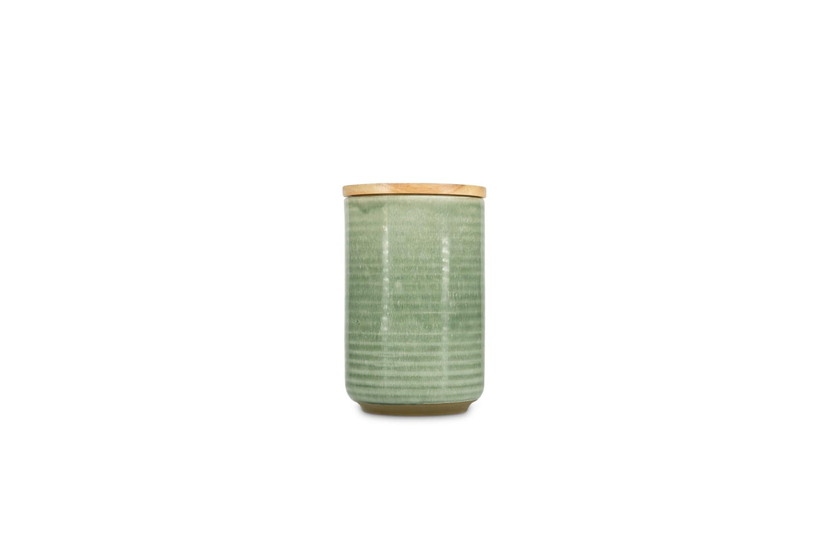 Voorraadpot 12,5xH20cm groen Cameo