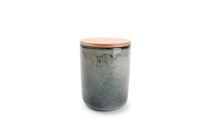 Voorraadpot 12xH15cm groen/blauw Meridian