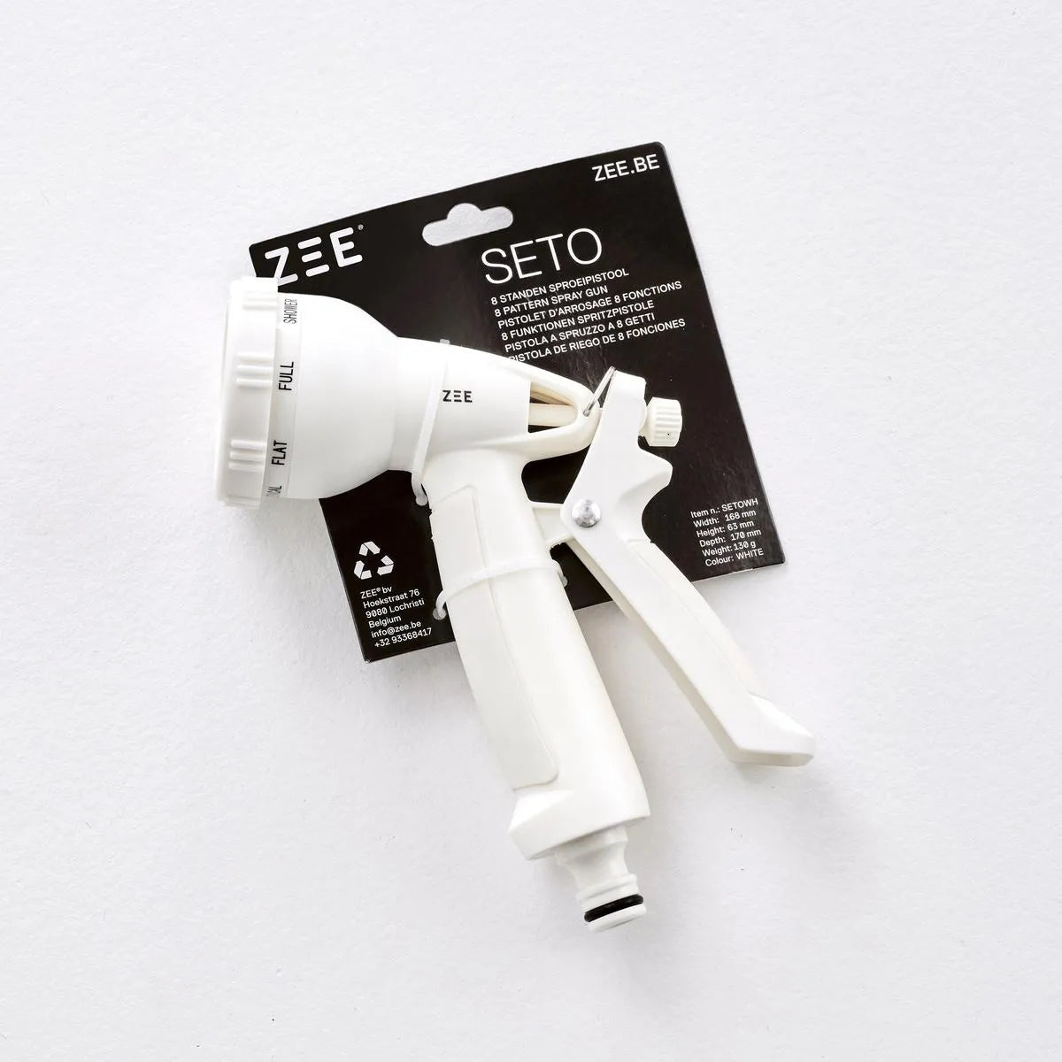 ZEE - Seto Sproeipistool 8 Standen - Wit
