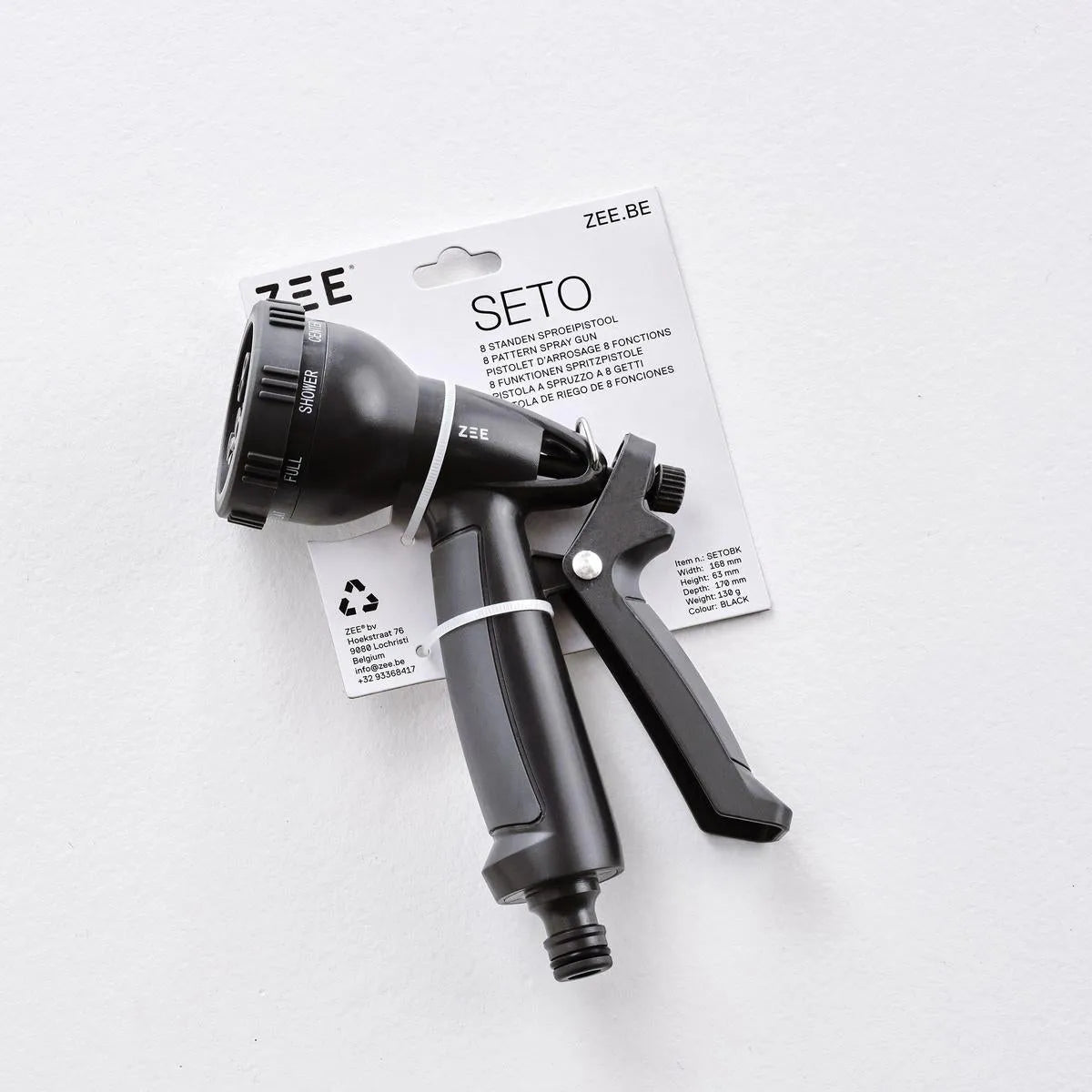 ZEE - Seto Sproeipistool 8 Standen - Zwart