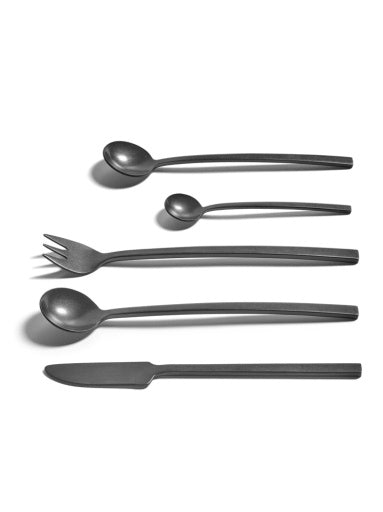 Serax - Marie Michielssen - Tafelmes Zwart Stonewashed La Mère - Set van 6