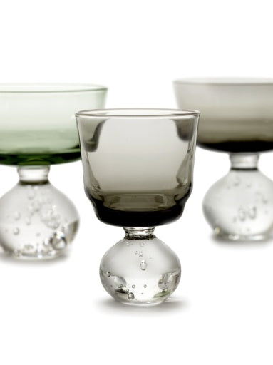 Serax - Bela Silva - Glas op Voet M Smoky Grijs Eternal Snow - Set van 6