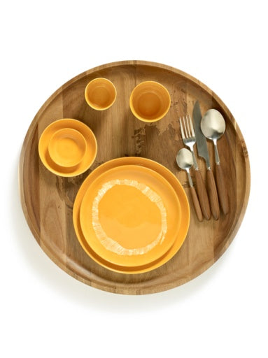 Serax - Ottolenghi - Bord S Geel Stripes Wit Feast - Set van 2