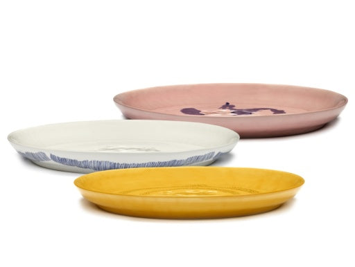 Serax - Ottolenghi - Serveerschotel S Wit Stripes Blauw Feast