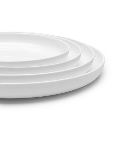 Serax - Piet Boon - Hoog Bord L Wit Base - Set van 4