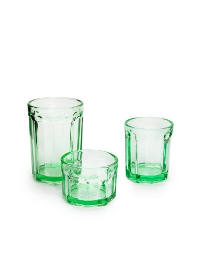 Serax - Paola Navone - Glas M Groen Fish &amp; Fish - Set van 4
