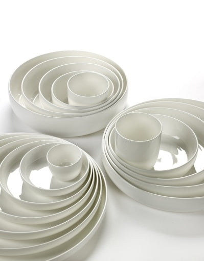 Serax - Piet Boon - Hoog Bord S Wit Base - Set van 4
