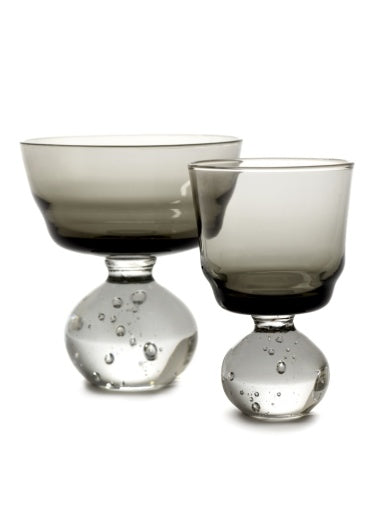 Serax - Bela Silva - Glas op Voet S Smoky Grijs Eternal Snow - Set van 6