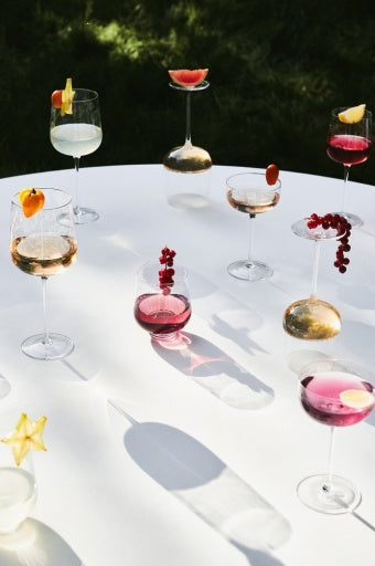 Serax - Marni - Witte Wijnglas Mirtillo Tea Midnight Flowers - Set van 4