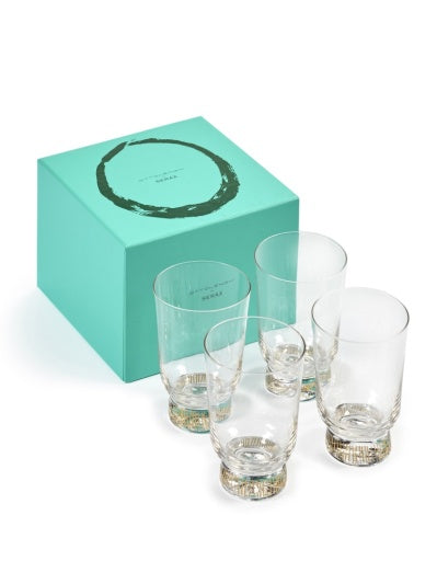 Serax - Ottolenghi - Glas Stripes Goud Feast - Set van 4