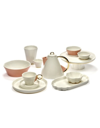 Serax - Roger Van Damme - Bord Ribbed S Wit Desiree - Set van 4